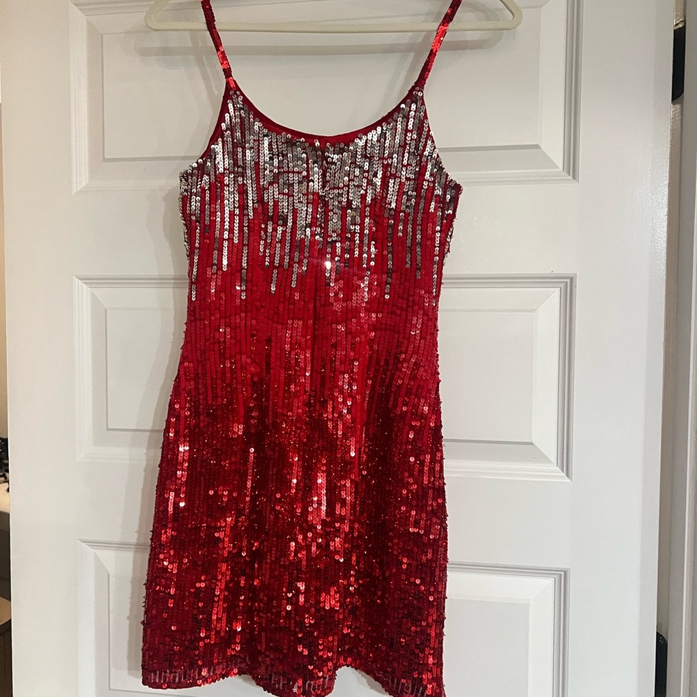 Shail K Red sequin Dress